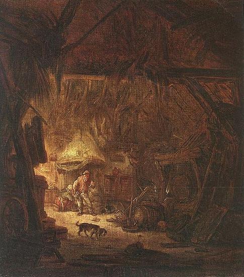 Isaac van Ostade Interior of a Peasant House Germany oil painting art